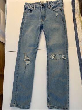 abercrombie kids light blue distressed jeans -480sku